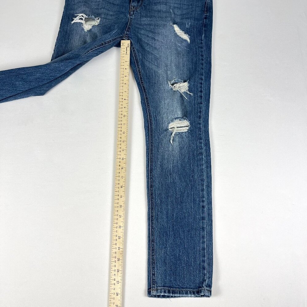 Empyre Verge Men’s 34 Slim Distressed Jeans Medium Wash Streetwear - Picture 11 of 12